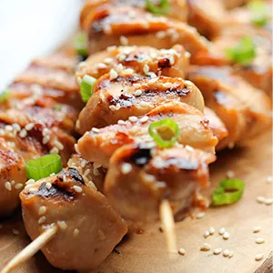 Chicken Teriyaki Kabobs on the Evo Flattop Griddle