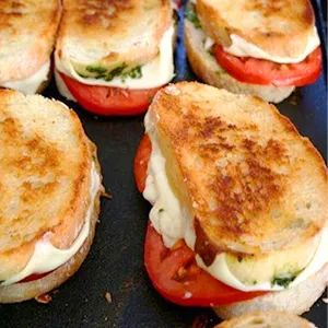 Grilled Caprese Sandwich on the Evo Flattop Griddle