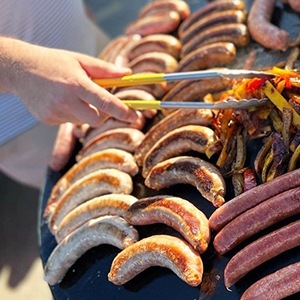 Beer Brats on the Evo Flattop Griddle
