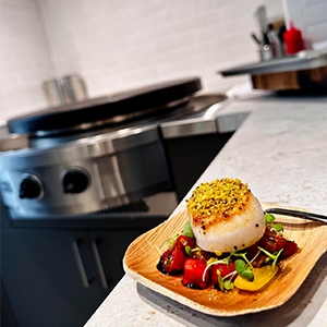 Bay Scallops on the Evo Flattop Griddle